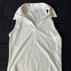 Caution To the Wind collar crop top, Size S